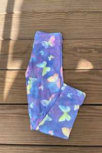 girls glitter butterfly legging