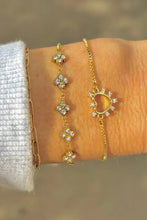 Load image into Gallery viewer, flora cz slider bracelet waterproof
