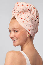Load image into Gallery viewer, hair towel wrap cherry
