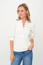Load image into Gallery viewer, mixed media henley top
