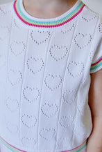 Load image into Gallery viewer, girls heart pointelle knit tank
