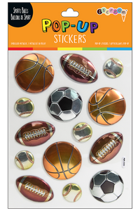 sports ball pop up sticker