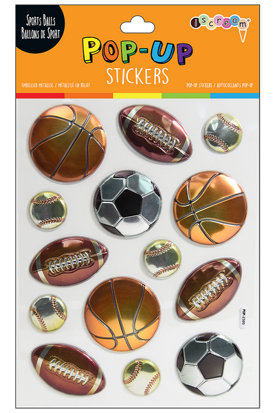 sports ball pop up sticker