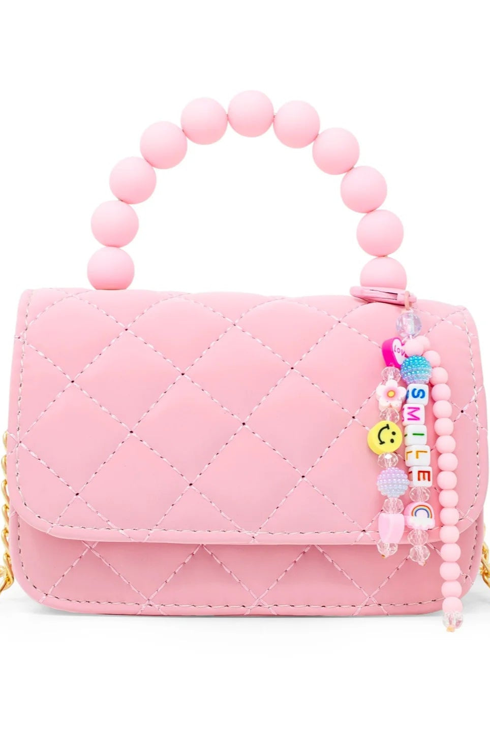 girls pearl handle message bag