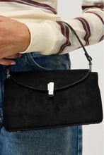 Load image into Gallery viewer, Faux Suede Clasp Crossbody - Clutch
