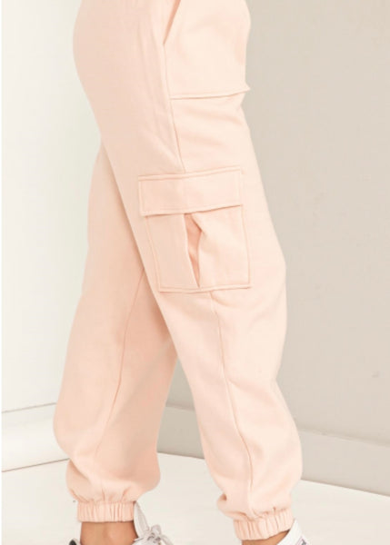 fleece cargo jogger