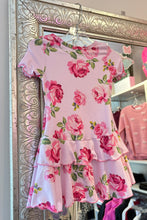 Load image into Gallery viewer, girls short sleeve roses dress
