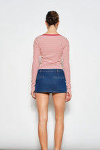 Load image into Gallery viewer, stripe rosette tee
