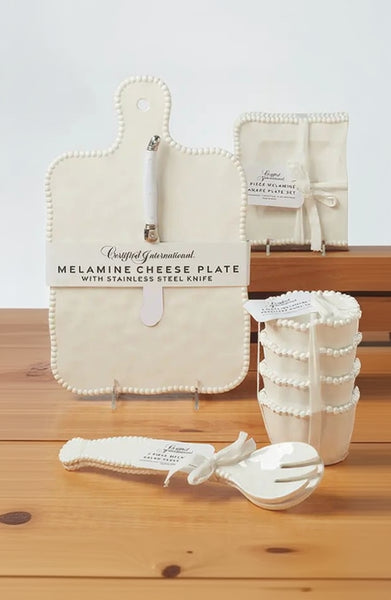 melamine cheese board + knife perlette