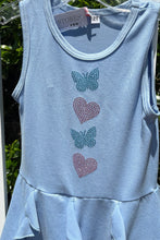 Load image into Gallery viewer, girls butterfly hearts tank dress

