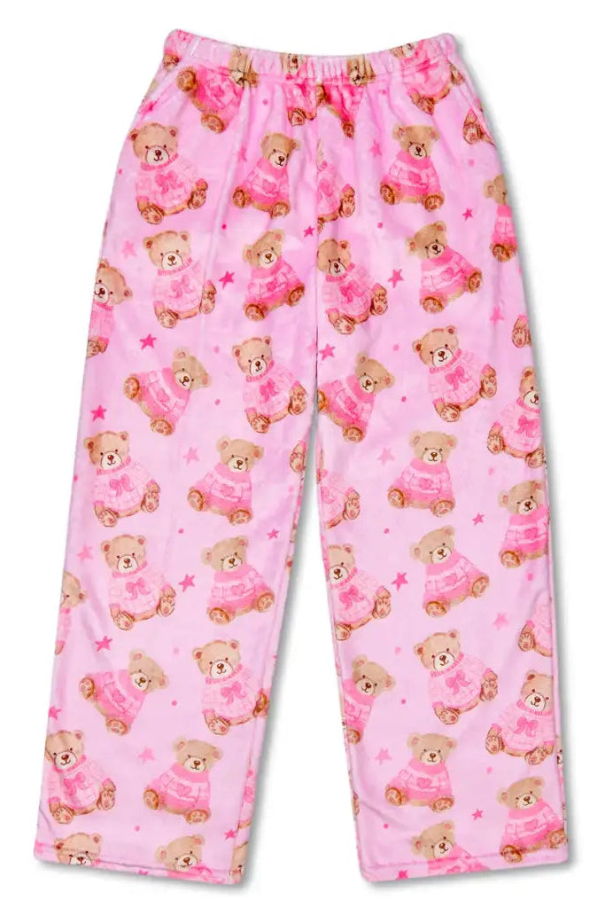 girls beary cute plush pant