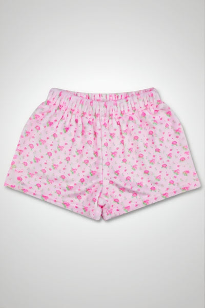 girls plush shorts pretty in pink