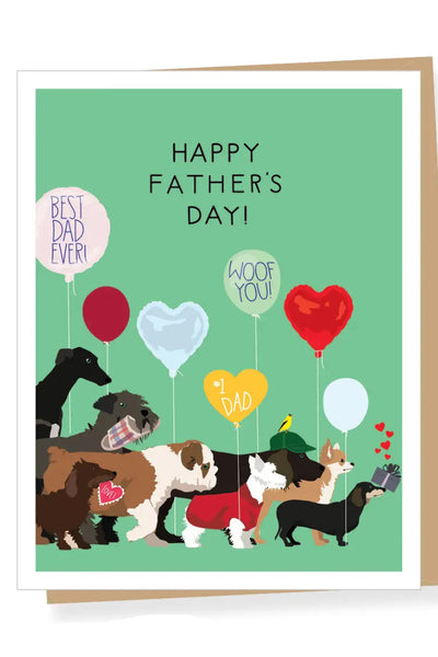 card-dog walk father`s day