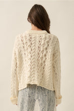 Load image into Gallery viewer, 1/2 zip cable sweater
