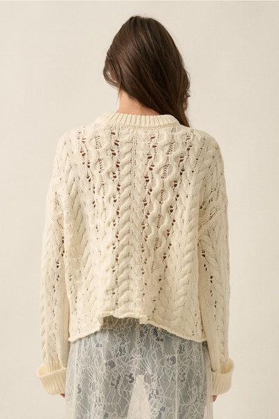 1/2 zip cable sweater