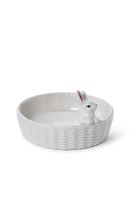 white bunny dish