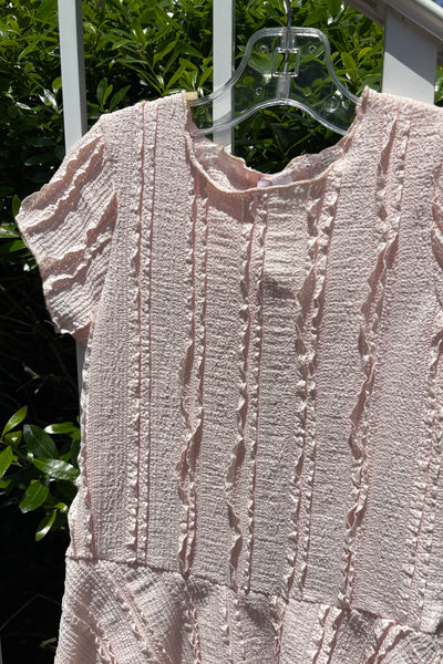 girls short sleeve ribbon dress