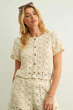 Load image into Gallery viewer, crochet short sleeve jacket
