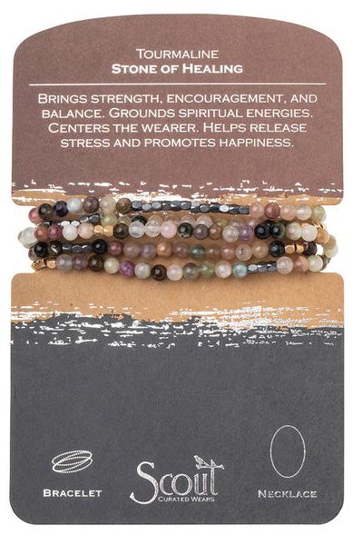 stone wrap brace/neck tourmaline