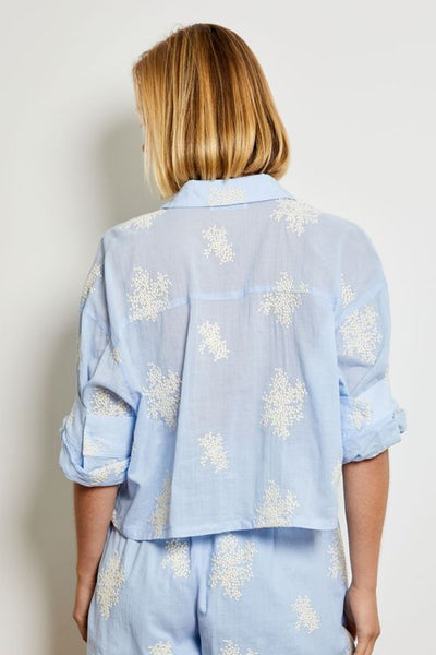 embroidered leaf shirt