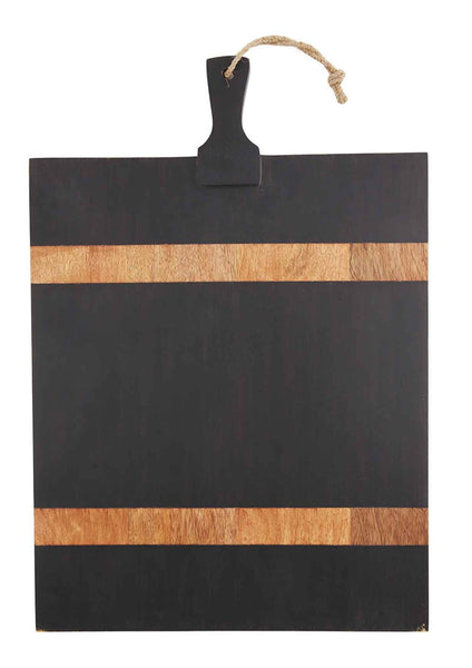 square wood serving board