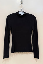Load image into Gallery viewer, lettuce edge rib mock neck top
