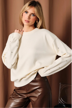 Load image into Gallery viewer, Crystal Trim Sweatshirt
