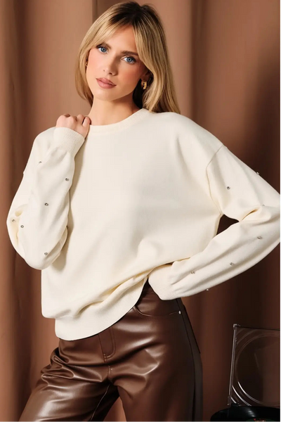 Crystal Trim Sweatshirt