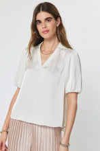 Load image into Gallery viewer, collared short sleeve blouse
