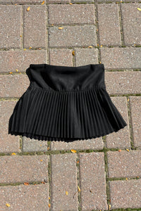 girls suede pleated skort