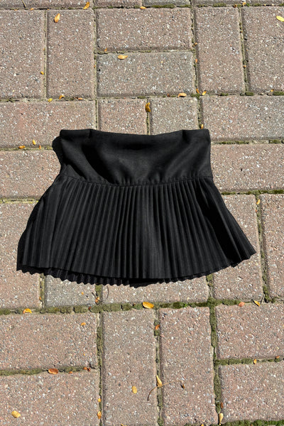 girls suede pleated skort