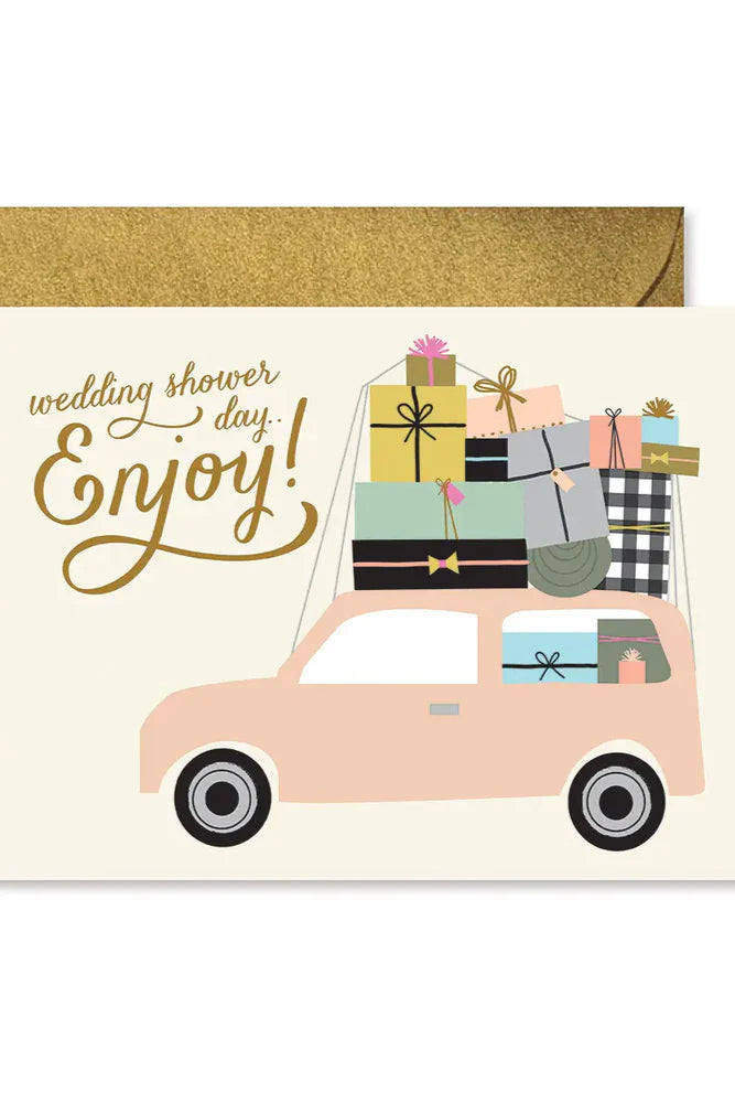 card bridal shower car