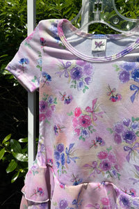 girls chiffon ruffle floral dress