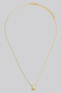 bubble initial necklace - L