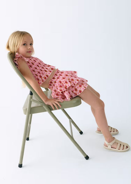 girls print ruffle skort