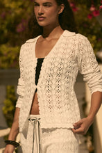 Load image into Gallery viewer, collared pointelle cardigan
