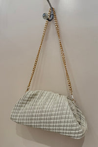 woven textured clutch