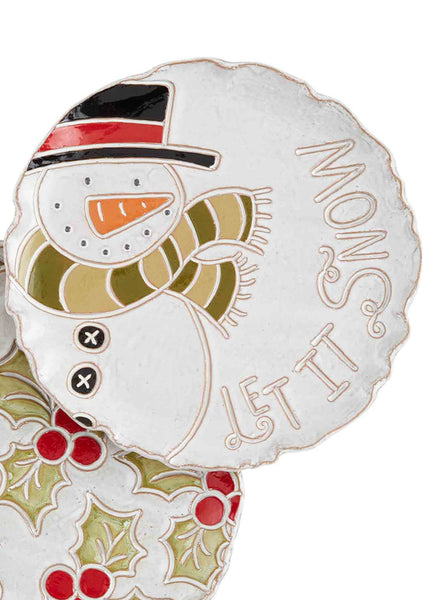  Snowman platter