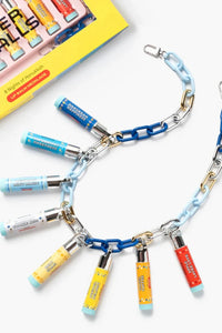 girls hanukkah lip balm necklace