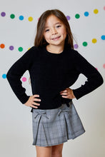 Load image into Gallery viewer, girls bow trim rib sweater
