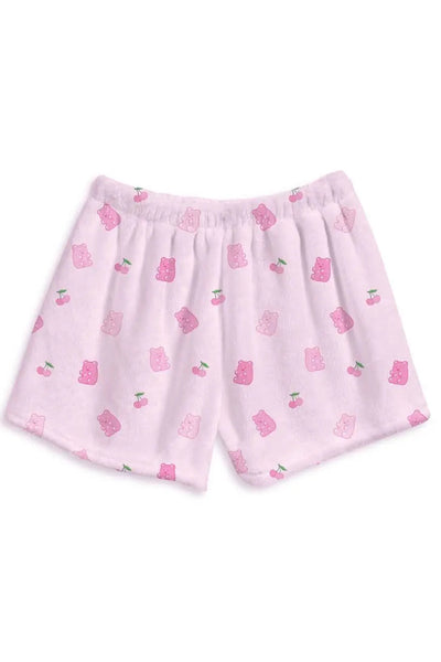 girls fuzzy lounge short gummy