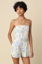Load image into Gallery viewer, floral strapless romper

