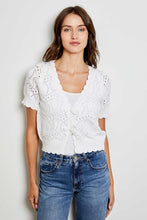 Load image into Gallery viewer, pointelle v bow cardigan
