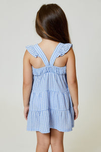 girls gingham smock dress
