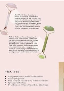 rose quartz crystal facial roller