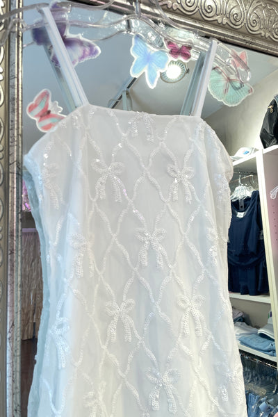 tween bow sequin dress