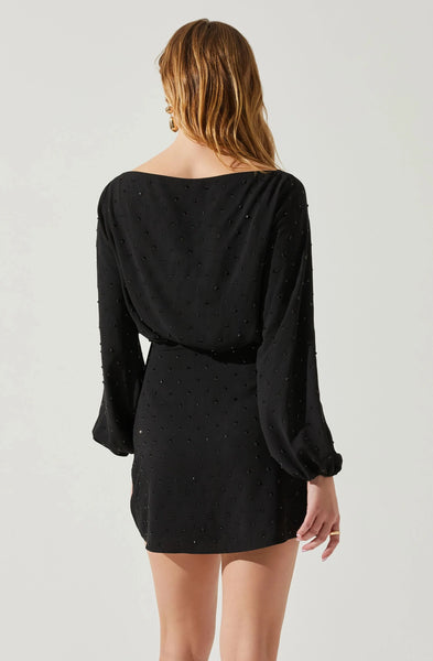 stone long sleeve dress