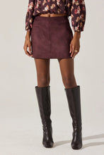 Load image into Gallery viewer, faux suede mini skirt
