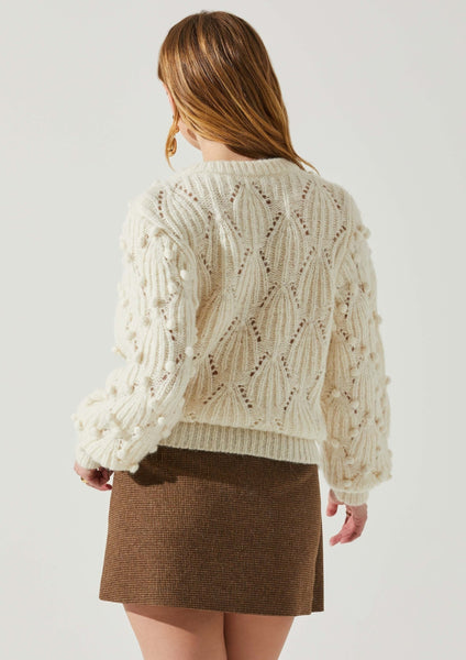 popcorn knit sweater