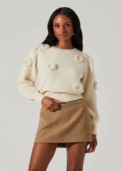 rosette sweater